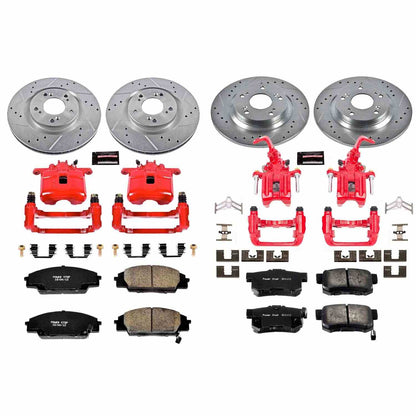 PowerStop Power Stop 00-09 Honda S2000 Z23 Evolution Kit w/ Calipers - Front and Rear KC2277