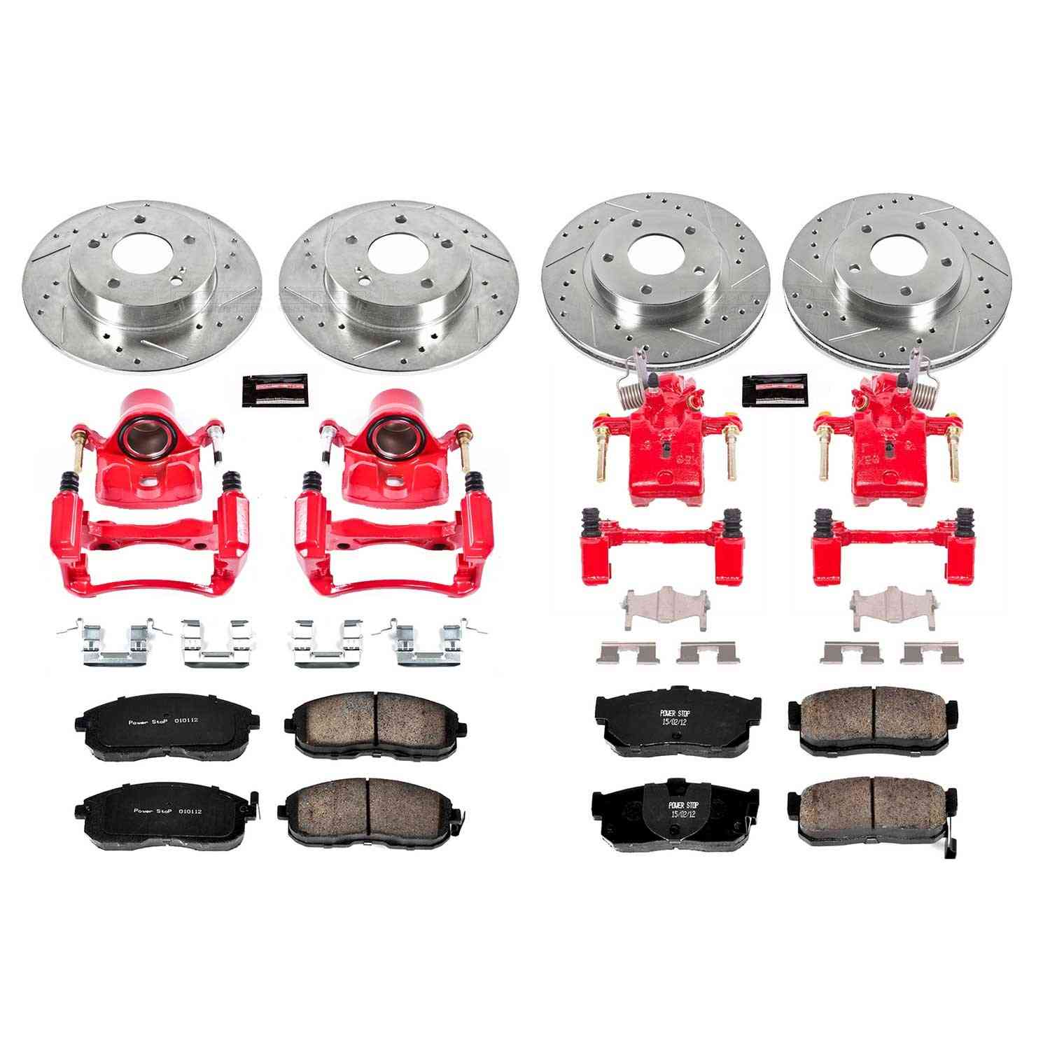 PowerStop Power Stop 00-01 Infiniti I30 Z23 Evolution Kit w/ Calipers - Front and Rear KC2281