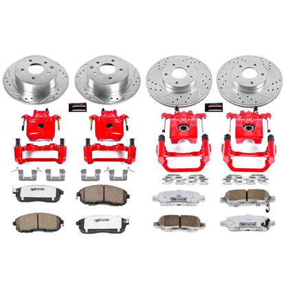 PowerStop Power Stop 02-06 Nissan Altima Z26 Street Kit w/ Calipers - Front and Rear KC2283-26