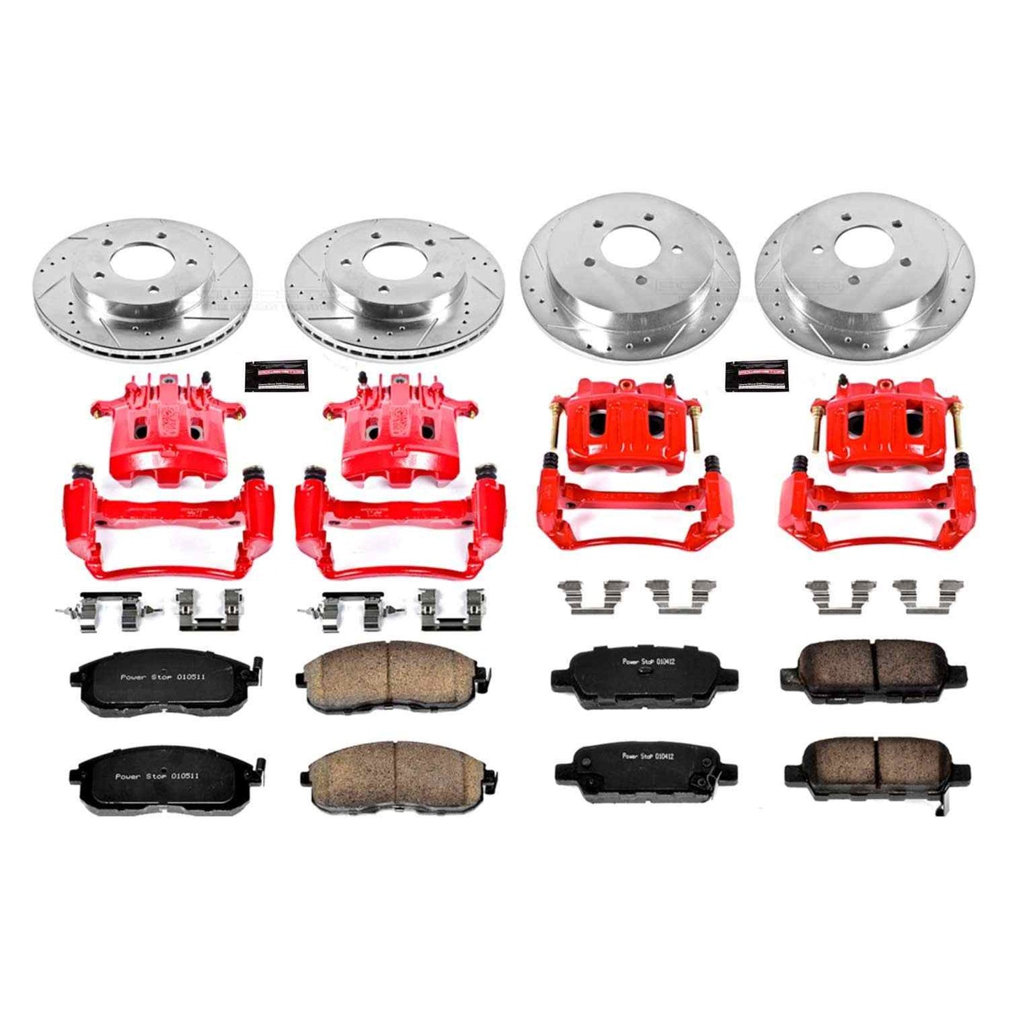PowerStop Power Stop 02-06 Nissan Altima Z23 Evolution Kit w/ Calipers - Front and Rear KC2283