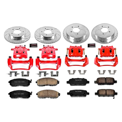 PowerStop Power Stop 02-06 Nissan Altima Z23 Evolution Kit w/ Calipers - Front and Rear KC2283