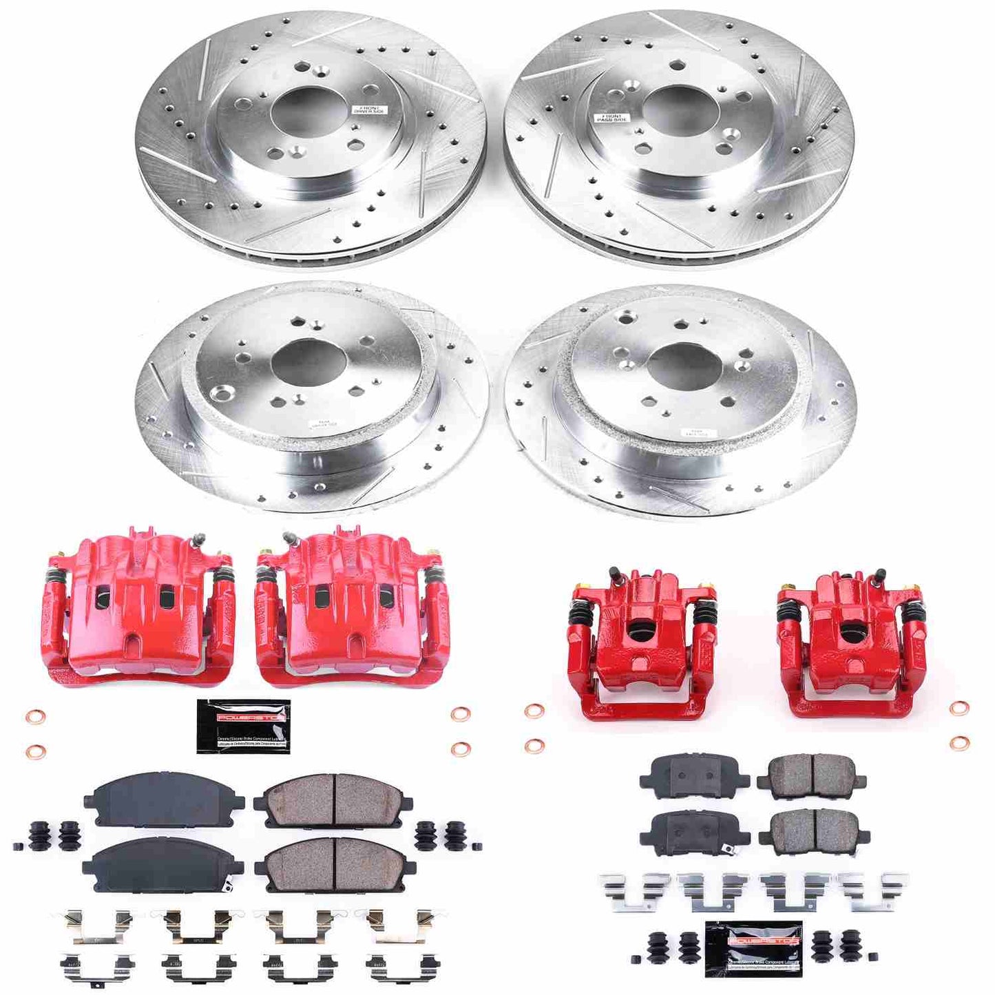 PowerStop Power Stop 03-06 Acura MDX Z23 Evolution Kit w/ Calipers - Front and Rear KC2291