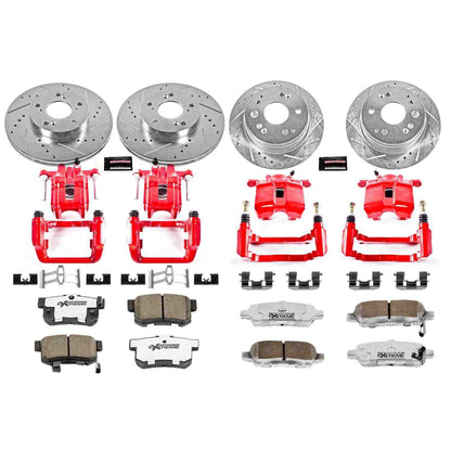 PowerStop Power Stop 01-03 Acura CL Z26 Street Kit w/ Calipers - Front and Rear KC2296-26