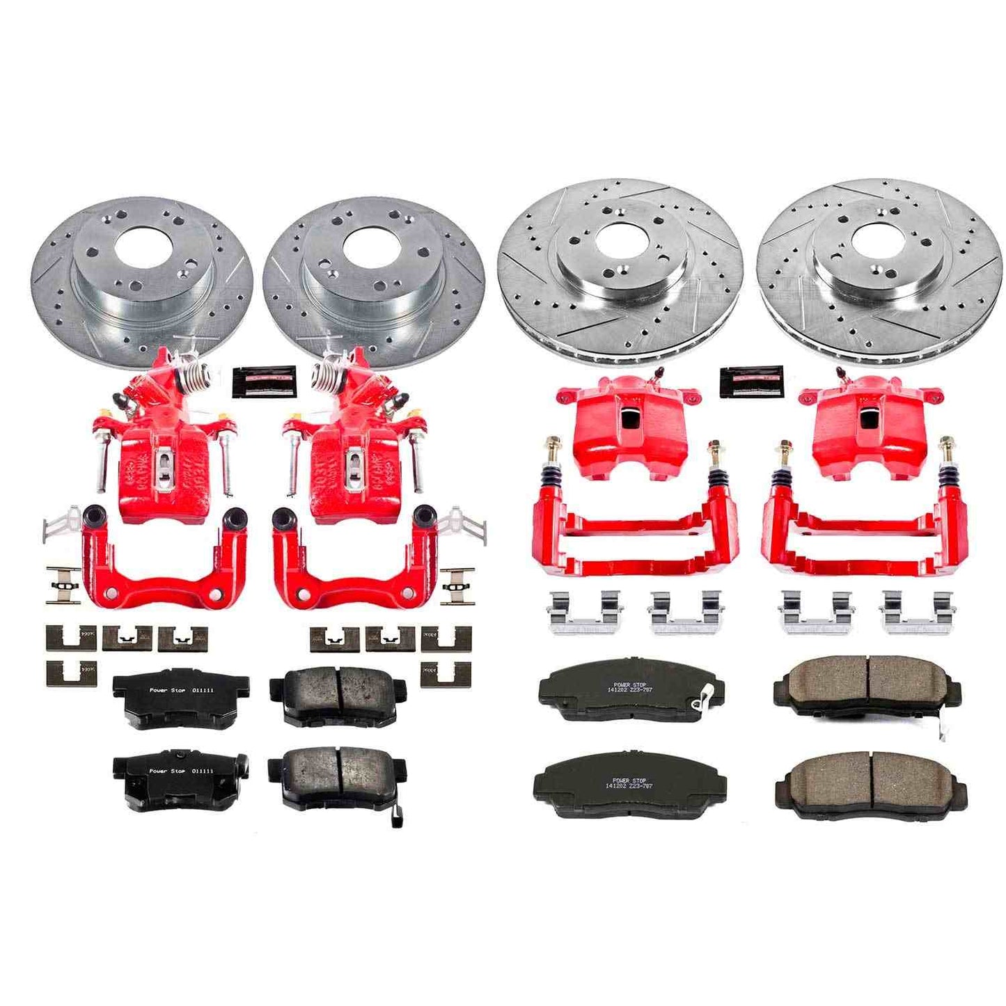 PowerStop Power Stop 04-08 Acura TSX Z23 Evolution Kit w/ Calipers - Front and Rear KC2297