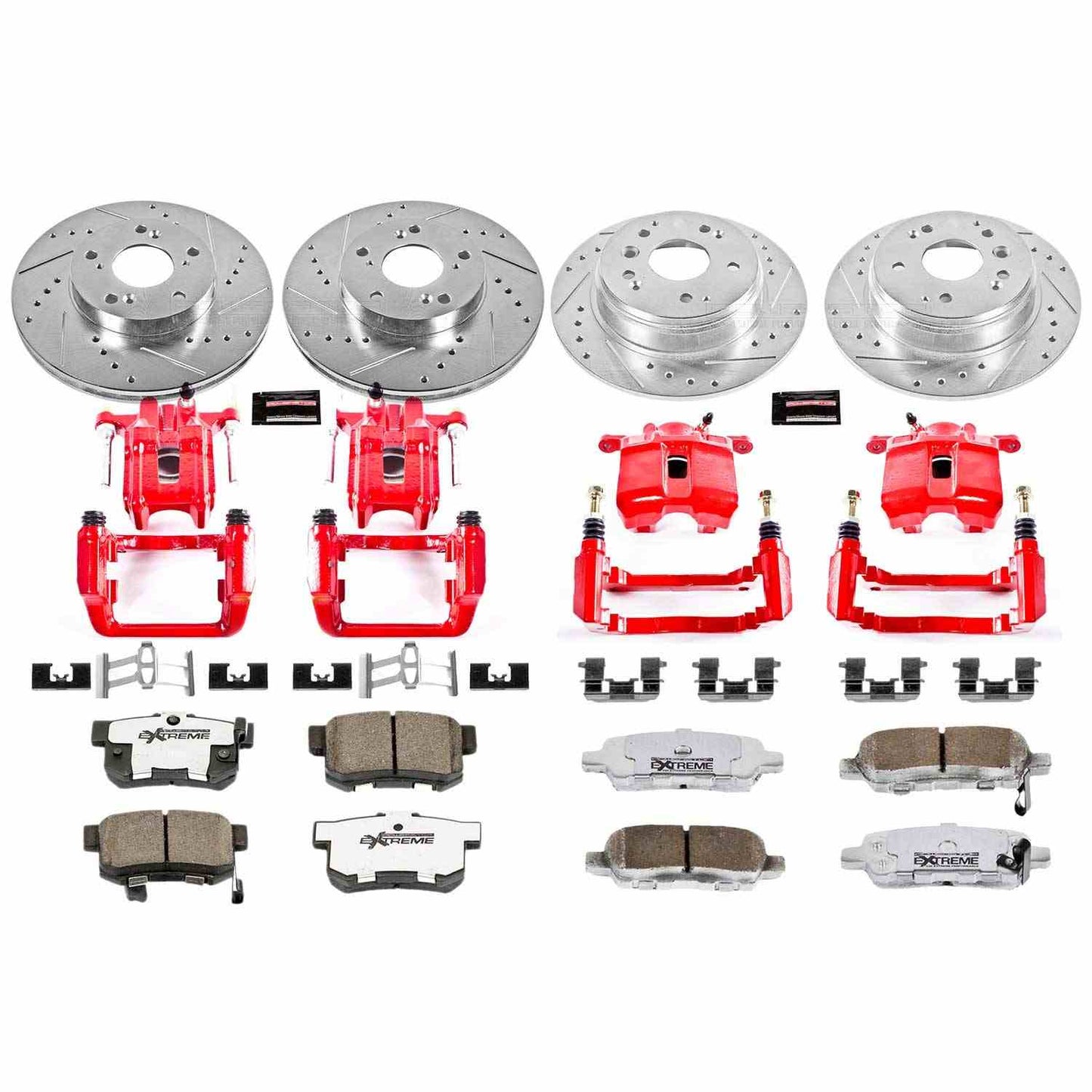PowerStop Power Stop 04-08 Acura TL Z26 Street Kit w/ Calipers - Front and Rear KC2298-26