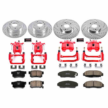 PowerStop Power Stop 04-08 Acura TL Z23 Evolution Kit w/ Calipers - Front and Rear KC2298