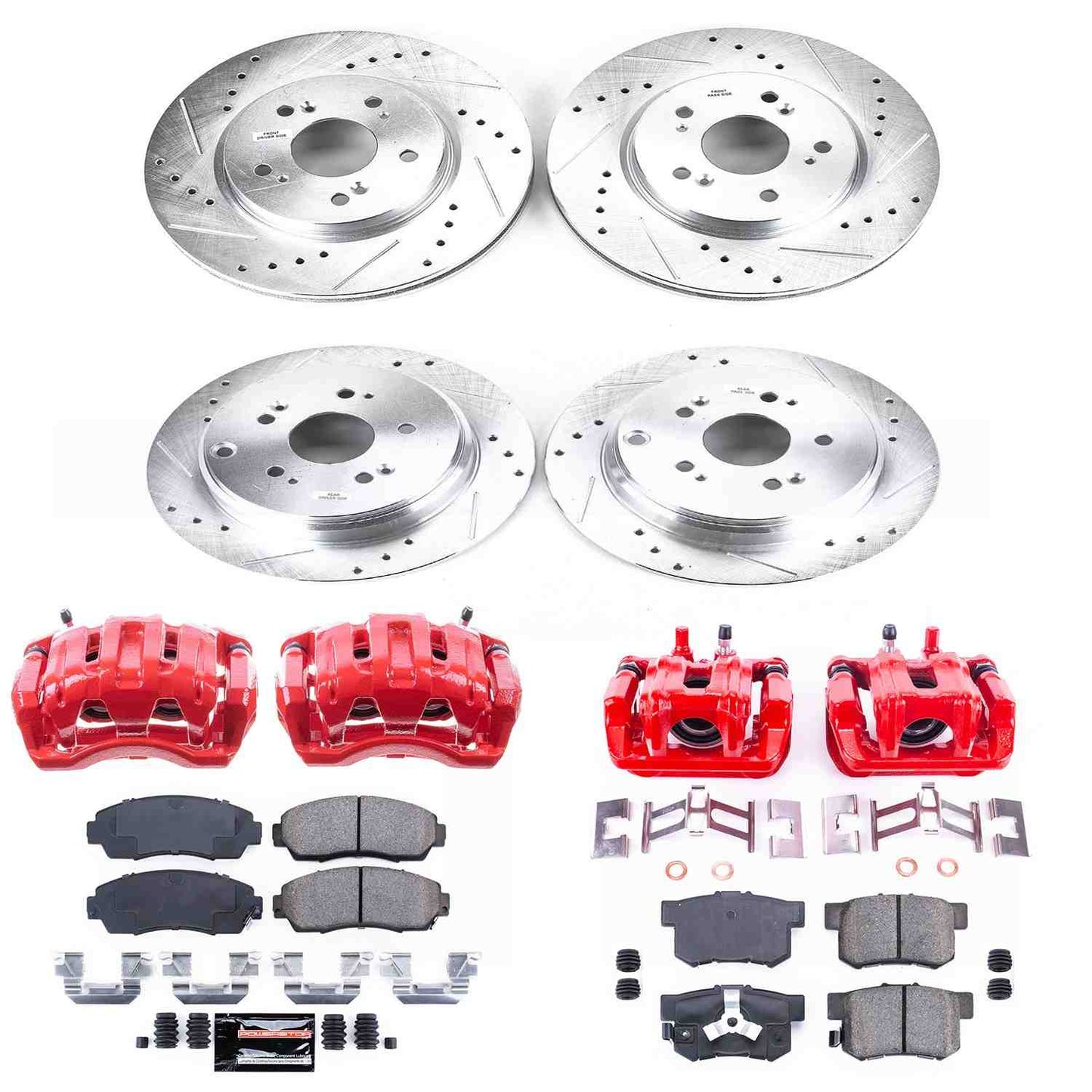 PowerStop Power Stop 07-11 Honda CR-V Z23 Evolution Kit w/ Calipers - Front and Rear KC229