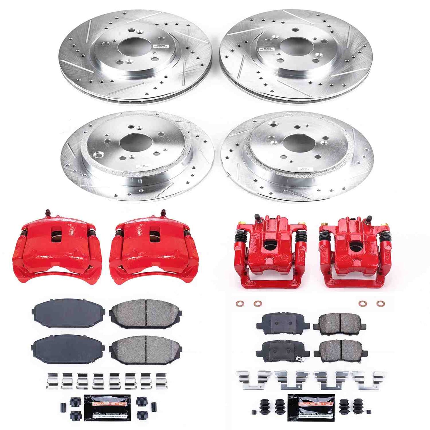 PowerStop Power Stop 01-02 Acura MDX Z23 Evolution Kit w/ Calipers - Front and Rear KC2300