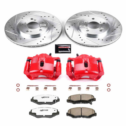 PowerStop Power Stop 03-08 Honda Pilot Front Z26 Street Warrior Brake Kit w/Calipers KC2302-26