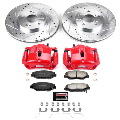 PowerStop Power Stop 03-08 Honda Pilot Front Z36 Truck & Tow Brake Kit w/Calipers KC2302-36