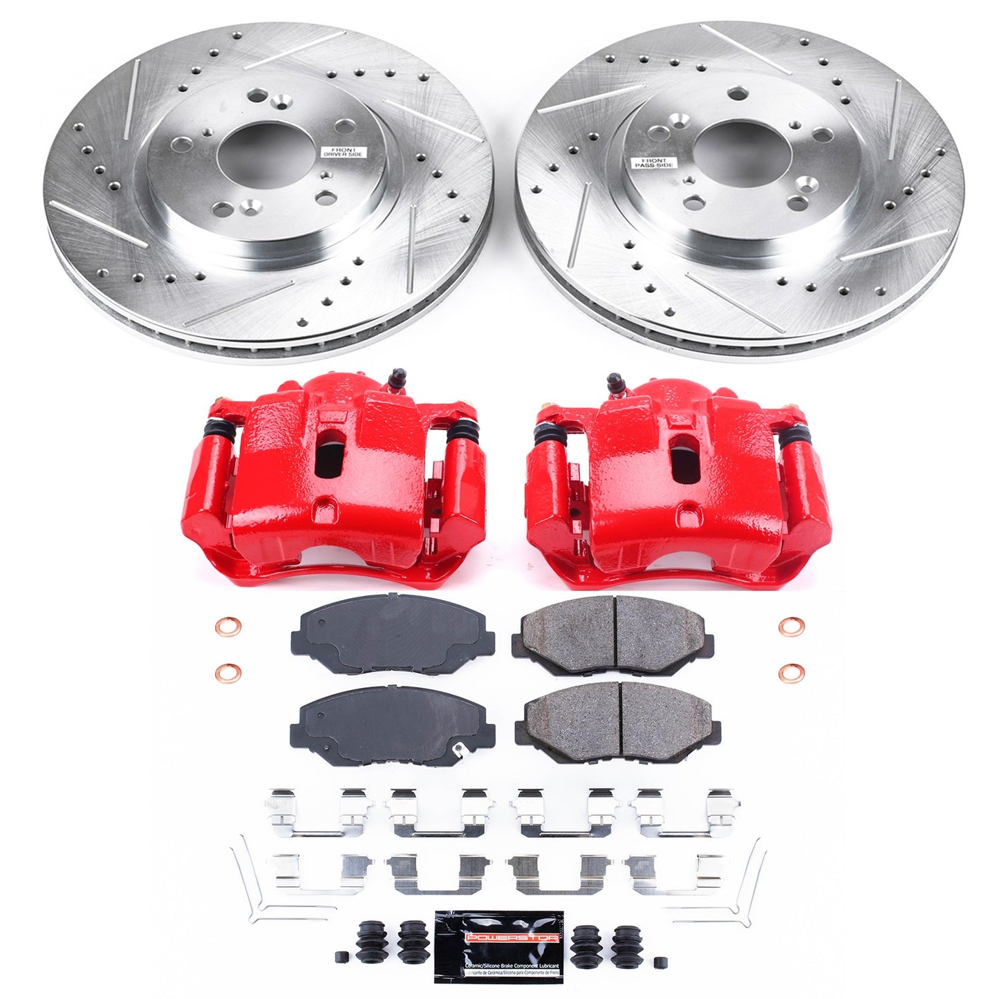 PowerStop Power Stop 03-08 Honda Pilot Z23 Evolution Kit w/ Calipers - Front KC2302