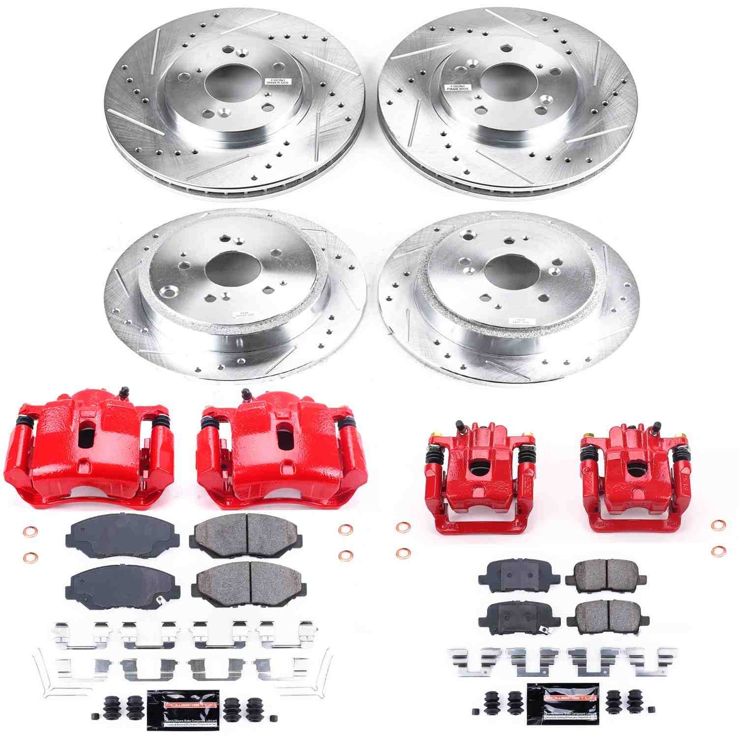 PowerStop Power Stop 03-08 Honda Pilot Z23 Evolution Kit w/ Calipers - Front and Rear KC2303