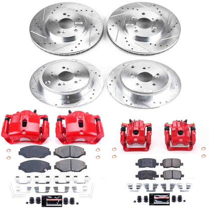 PowerStop Power Stop 03-08 Honda Pilot Z23 Evolution Kit w/ Calipers - Front and Rear KC2303