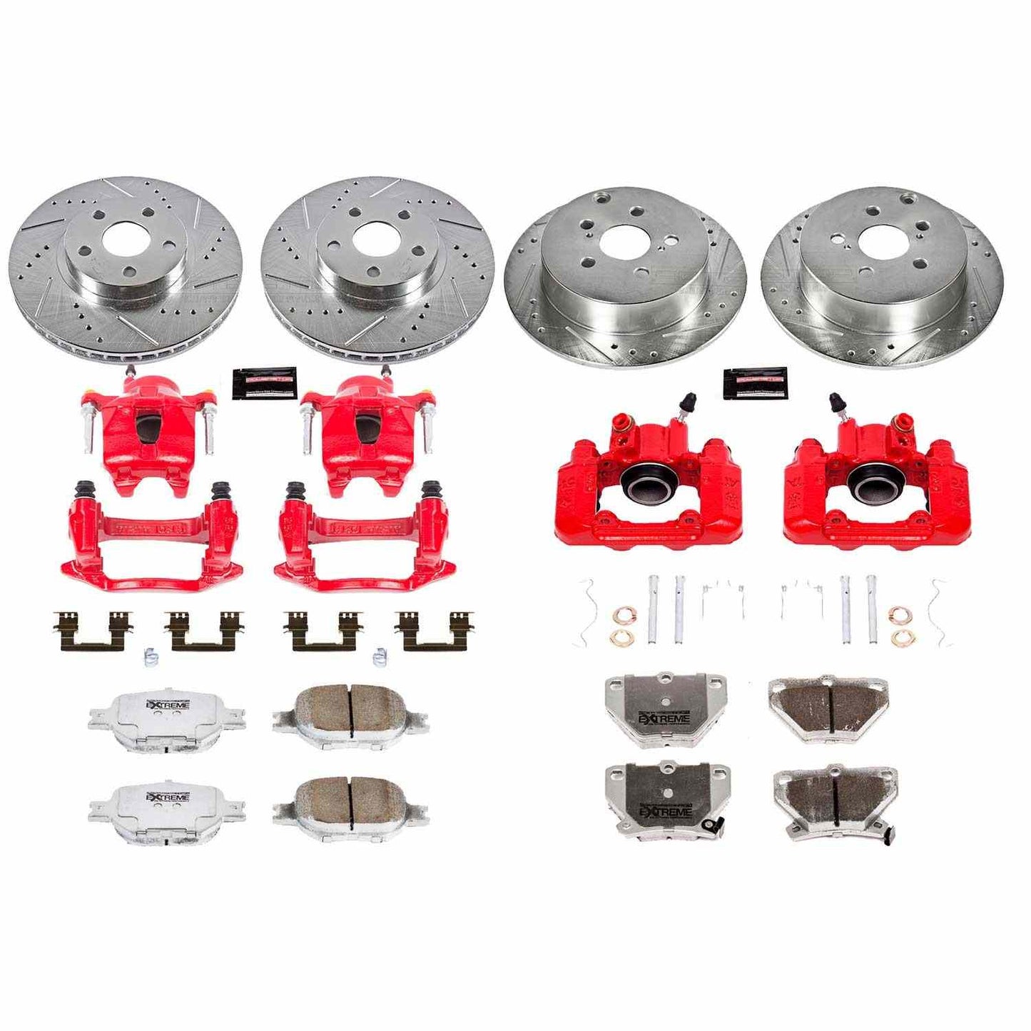 PowerStop Power Stop 00-02 Toyota Celica Z26 Street Kit w/ Calipers - Front and Rear KC2314-26