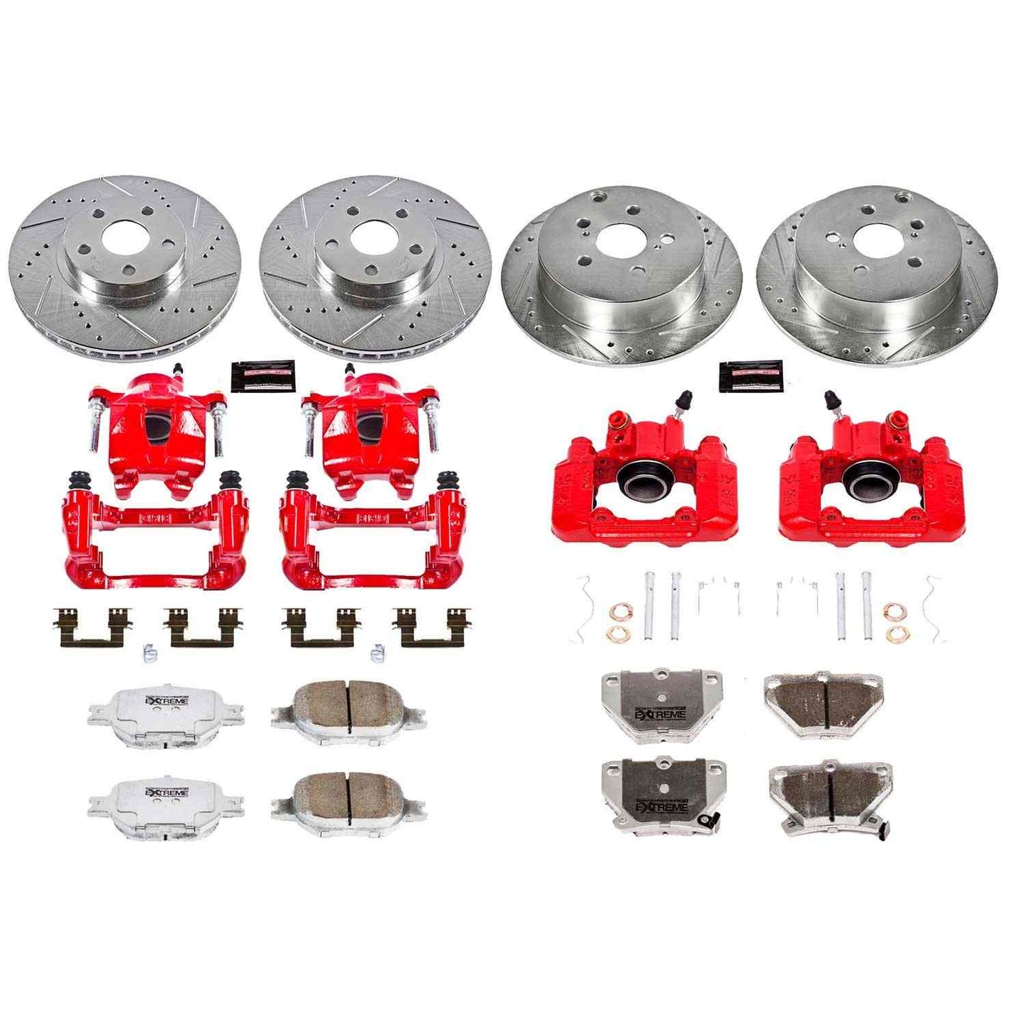 PowerStop Power Stop 03-05 Toyota Celica Z26 Street Kit w/ Calipers - Front and Rear KC2314A-26