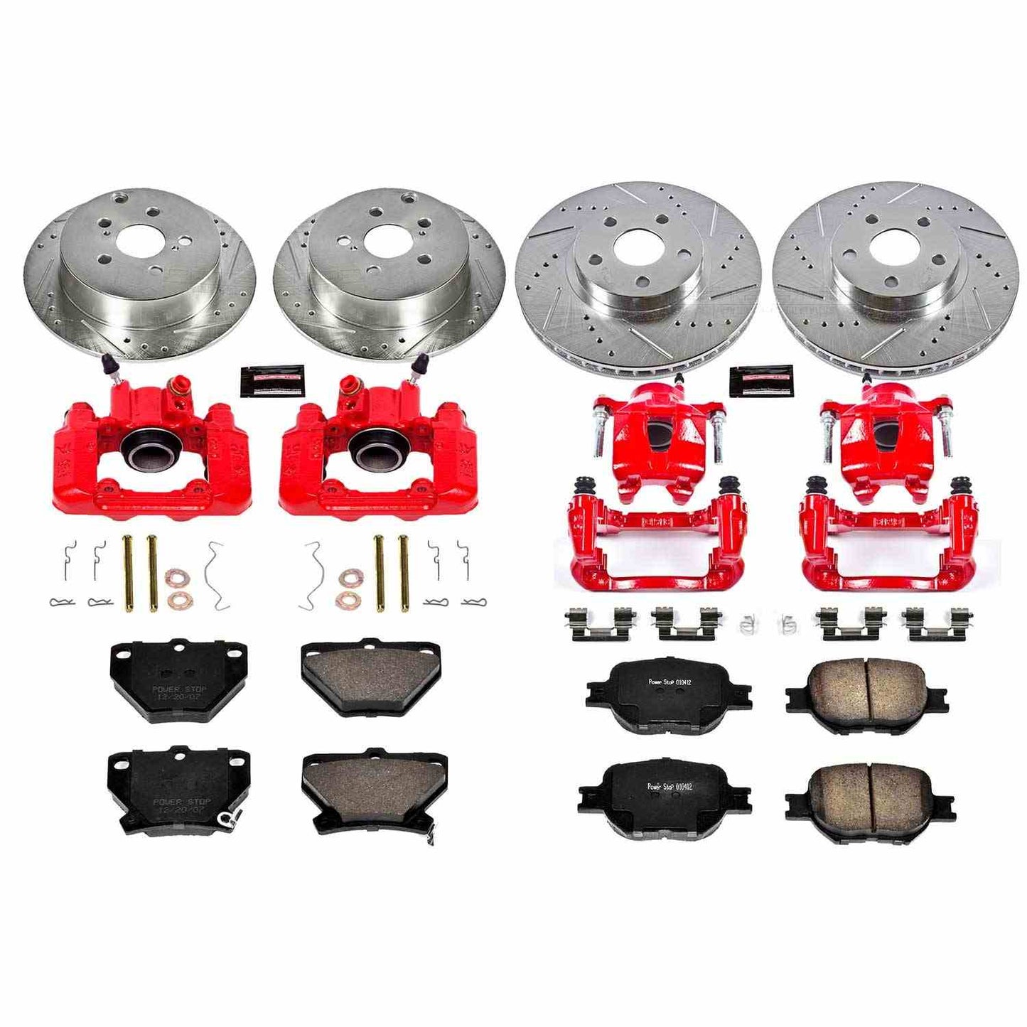 PowerStop Power Stop 03-05 Toyota Celica Z23 Evolution Kit w/ Calipers - Front and Rear KC2314A
