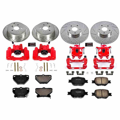 PowerStop Power Stop 03-05 Toyota Celica Z23 Evolution Kit w/ Calipers - Front and Rear KC2314A