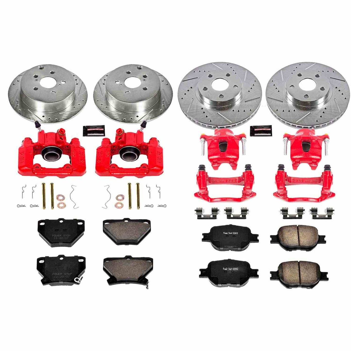 PowerStop Power Stop 00-02 Toyota Celica Z23 Evolution Kit w/ Calipers - Front and Rear KC2314