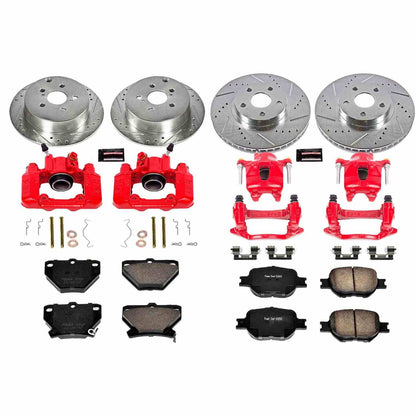 PowerStop Power Stop 00-02 Toyota Celica Z23 Evolution Kit w/ Calipers - Front and Rear KC2314