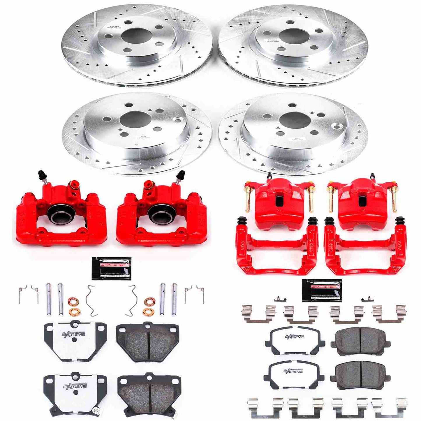 PowerStop Power Stop 03-06 Pontiac Vibe Z26 Street Kit w/ Calipers - Front and Rear KC2317-26