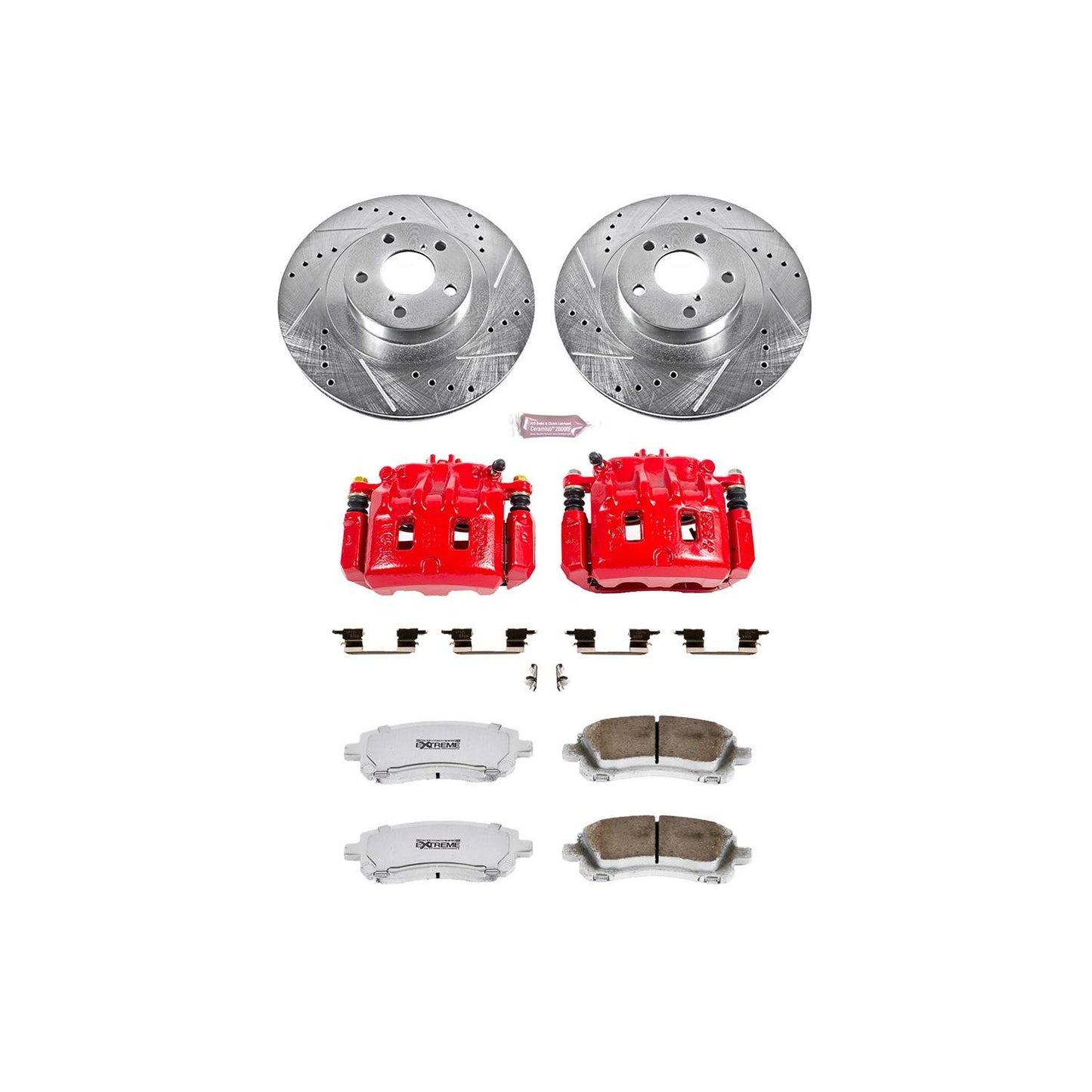 PowerStop Power Stop 02-03 Subaru Impreza Front Z26 Street Warrior Brake Kit w/Calipers KC2369-26