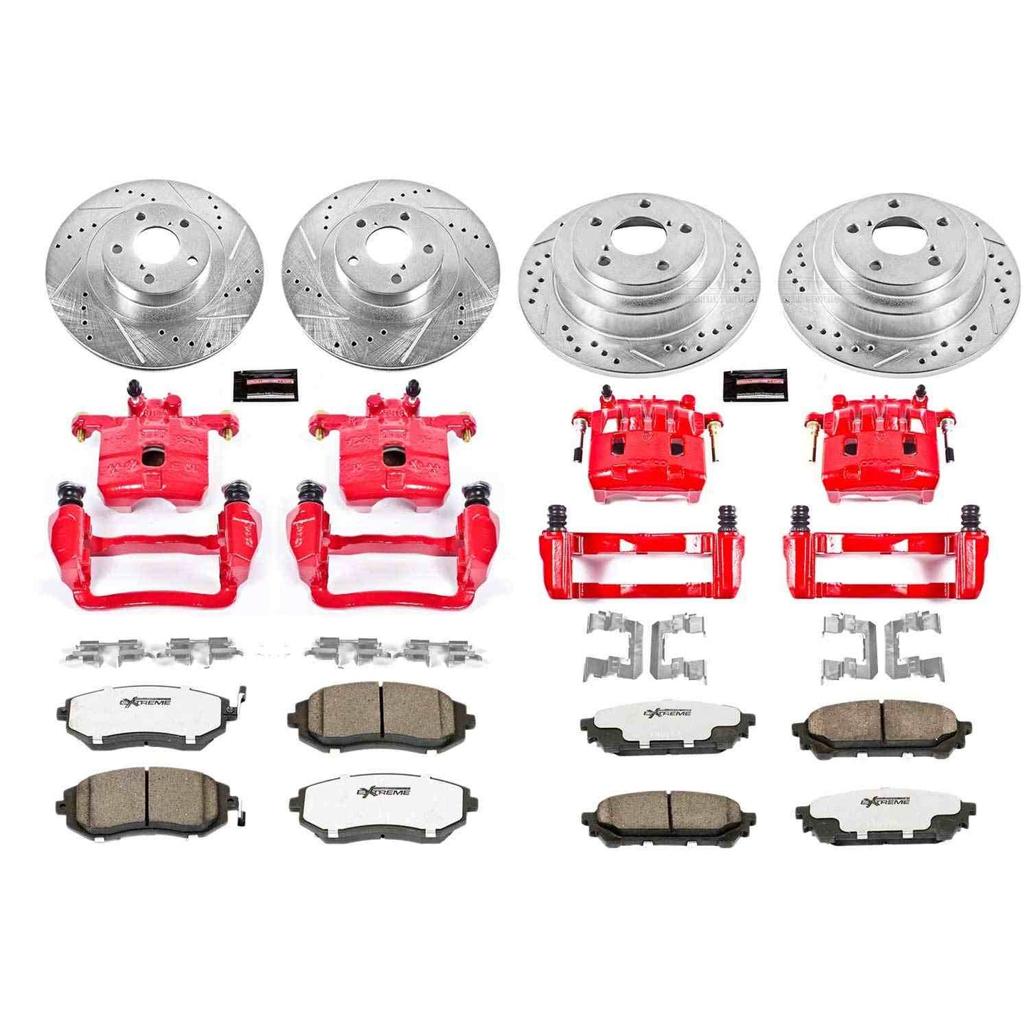 PowerStop Power Stop 05-06 Saab 9-2X Z26 Street Kit w/ Calipers - Front and Rear KC2376-26