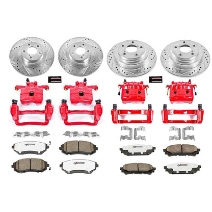 PowerStop Power Stop 05-06 Saab 9-2X Z26 Street Kit w/ Calipers - Front and Rear KC2376-26