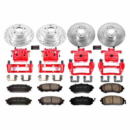 PowerStop Power Stop 05-06 Saab 9-2X Z23 Evolution Kit w/ Calipers - Front and Rear KC2376