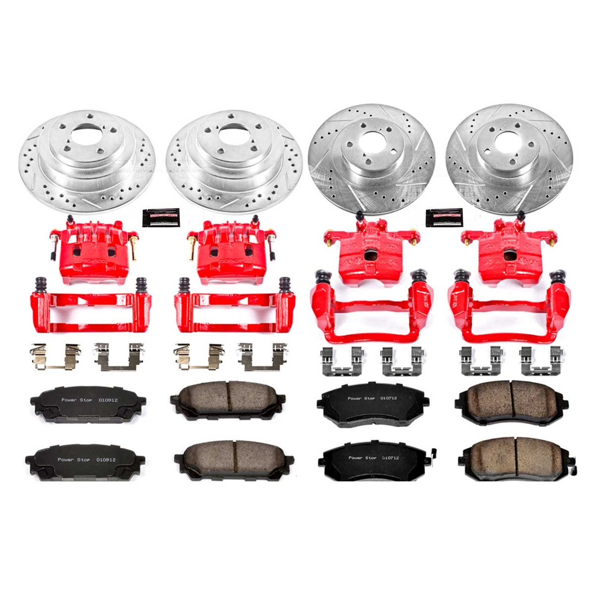 PowerStop Power Stop 05-06 Saab 9-2X Z23 Evolution Kit w/ Calipers - Front and Rear KC2376