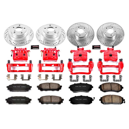 PowerStop Power Stop 05-06 Saab 9-2X Z23 Evolution Kit w/ Calipers - Front and Rear KC2376