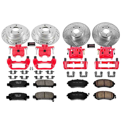 PowerStop Power Stop 2003 Subaru Forester Z23 Evolution Kit w/ Calipers - Front and Rear KC2377