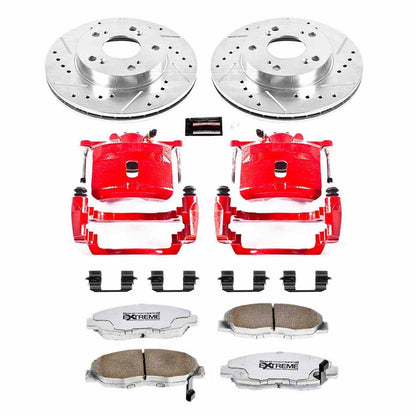 PowerStop Power Stop 06-11 Honda Civic Front Z26 Street Warrior Brake Kit w/Calipers KC2384A-26