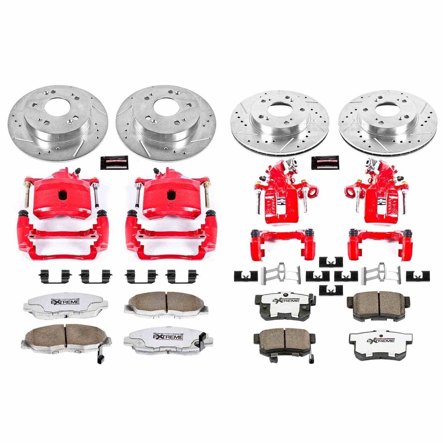 PowerStop Power Stop 06-11 Honda Civic Z26 Street Kit w/ Calipers - Front and Rear KC2385-26