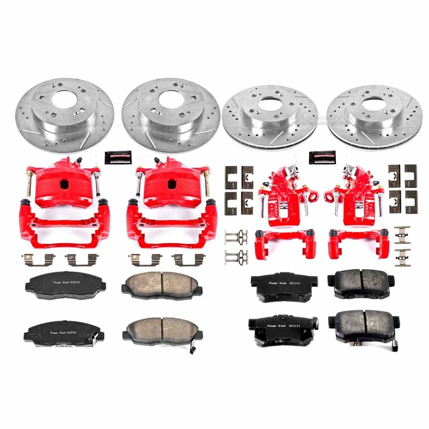 PowerStop Power Stop 06-11 Honda Civic Z23 Evolution Kit w/ Calipers - Front and Rear KC2385