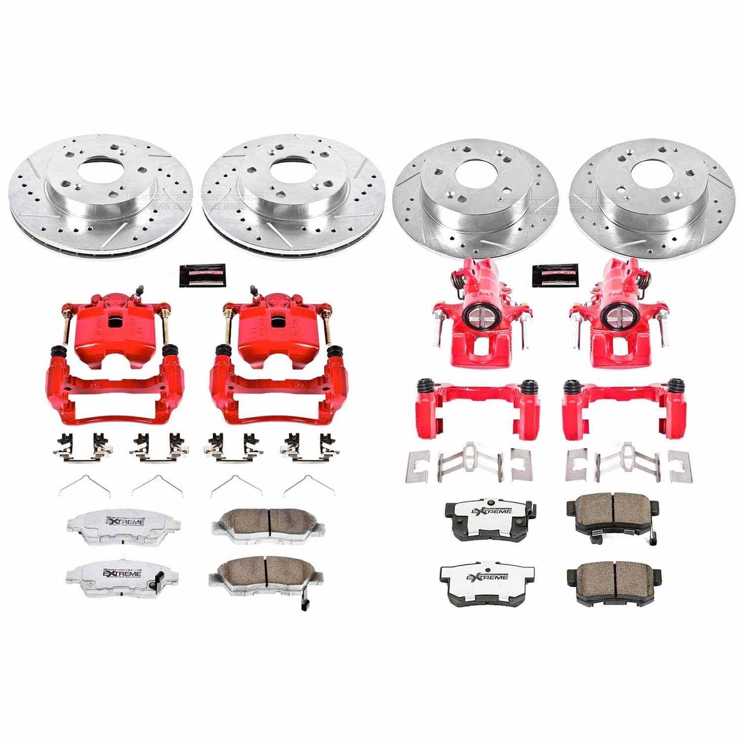 PowerStop Power Stop 02-06 Acura RSX Z26 Street Kit w/ Calipers - Front and Rear KC2387-26