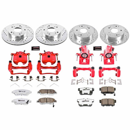 PowerStop Power Stop 02-06 Acura RSX Z26 Street Kit w/ Calipers - Front and Rear KC2387-26