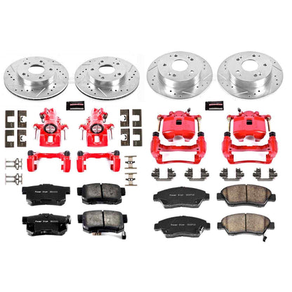 PowerStop Power Stop 02-06 Acura RSX Z23 Evolution Kit w/ Calipers - Front and Rear KC2387