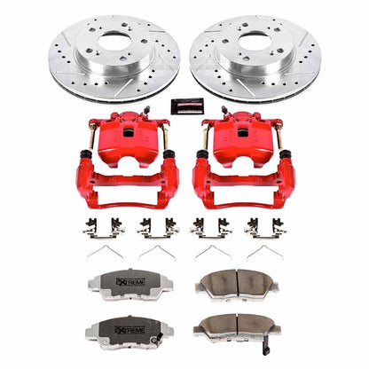 PowerStop Power Stop 06-11 Honda Civic Front Z26 Street Warrior Brake Kit w/Calipers KC2389-26
