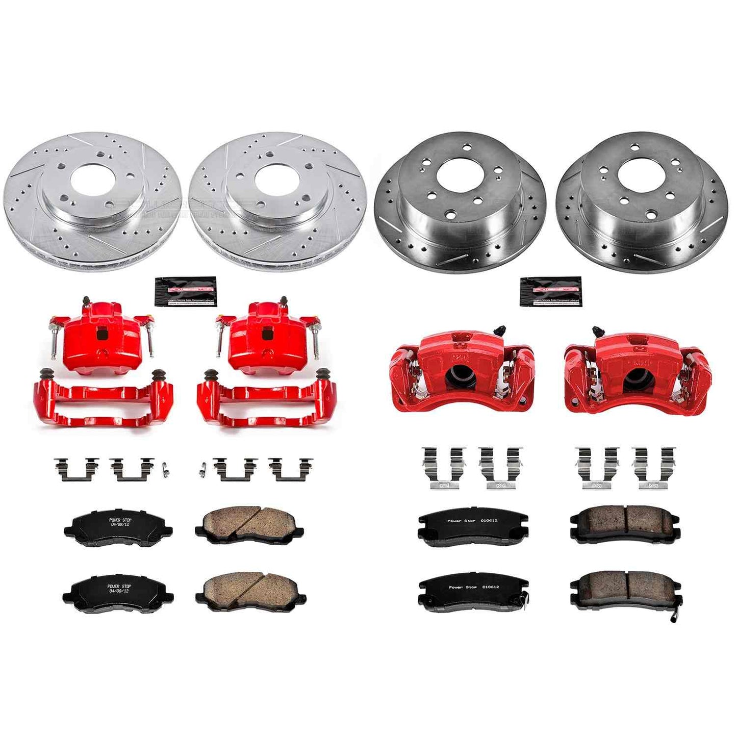 PowerStop Power Stop 04-12 Mitsubishi Galant Z23 Evolution Kit w/ Calipers - Front and Rear KC2395