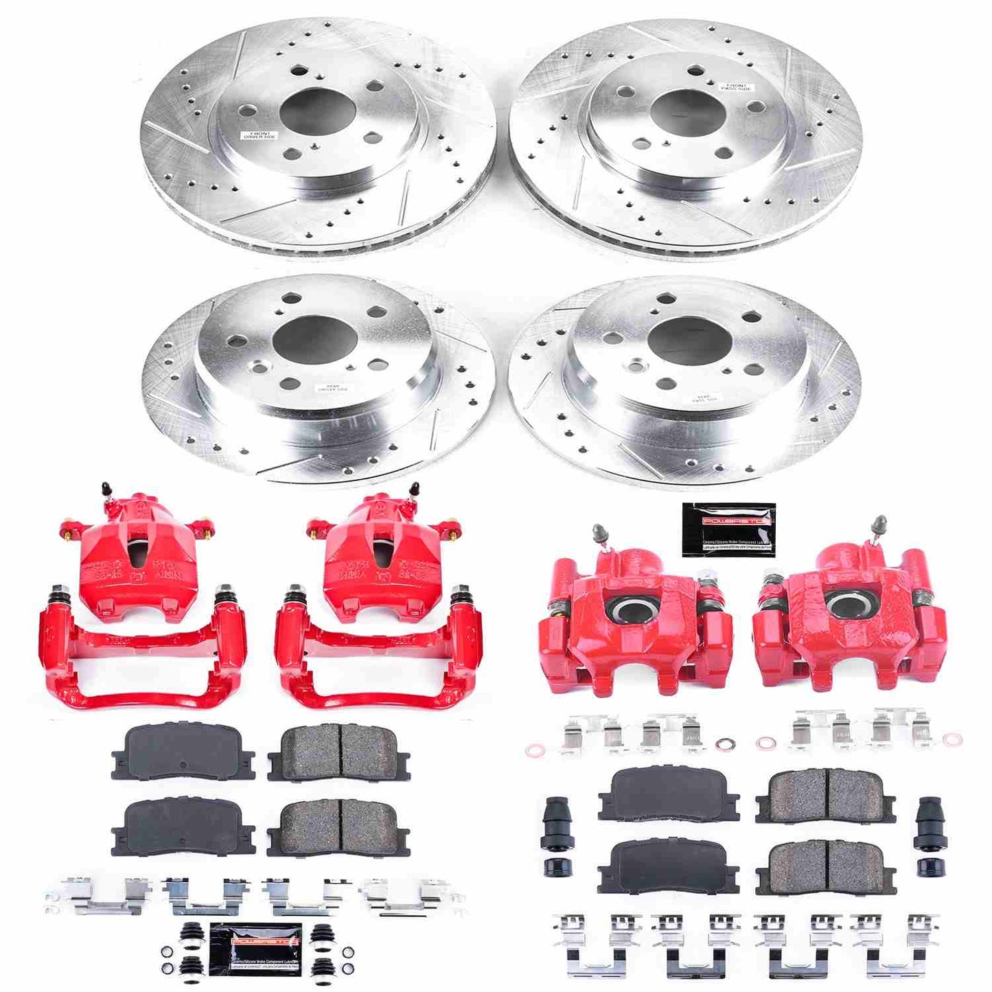 PowerStop Power Stop 05-06 Toyota Camry Z23 Evolution Kit w/ Calipers - Front and Rear KC2413A