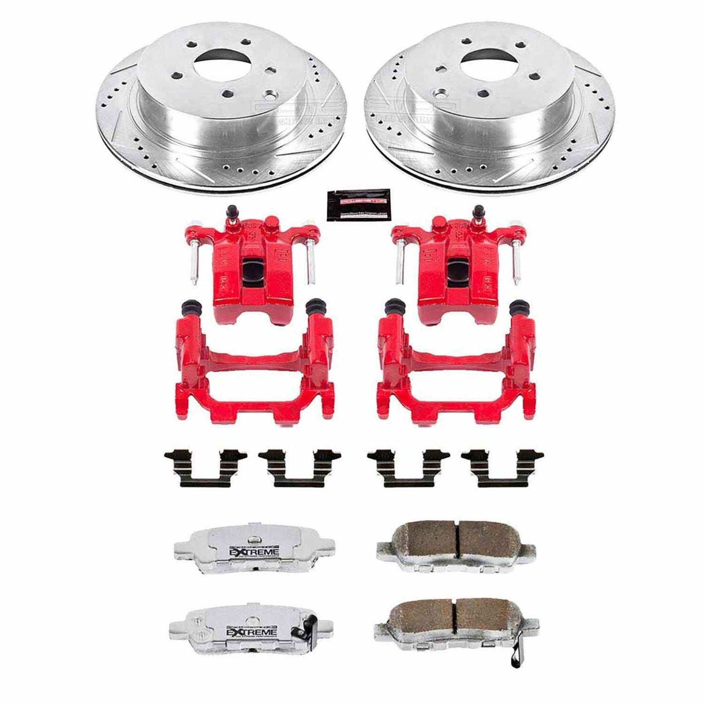 PowerStop Power Stop 12-13 Infiniti M35h Rear Z26 Street Warrior Brake Kit w/Calipers KC2427A-26