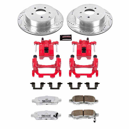 PowerStop Power Stop 12-13 Infiniti M35h Rear Z26 Street Warrior Brake Kit w/Calipers KC2427A-26