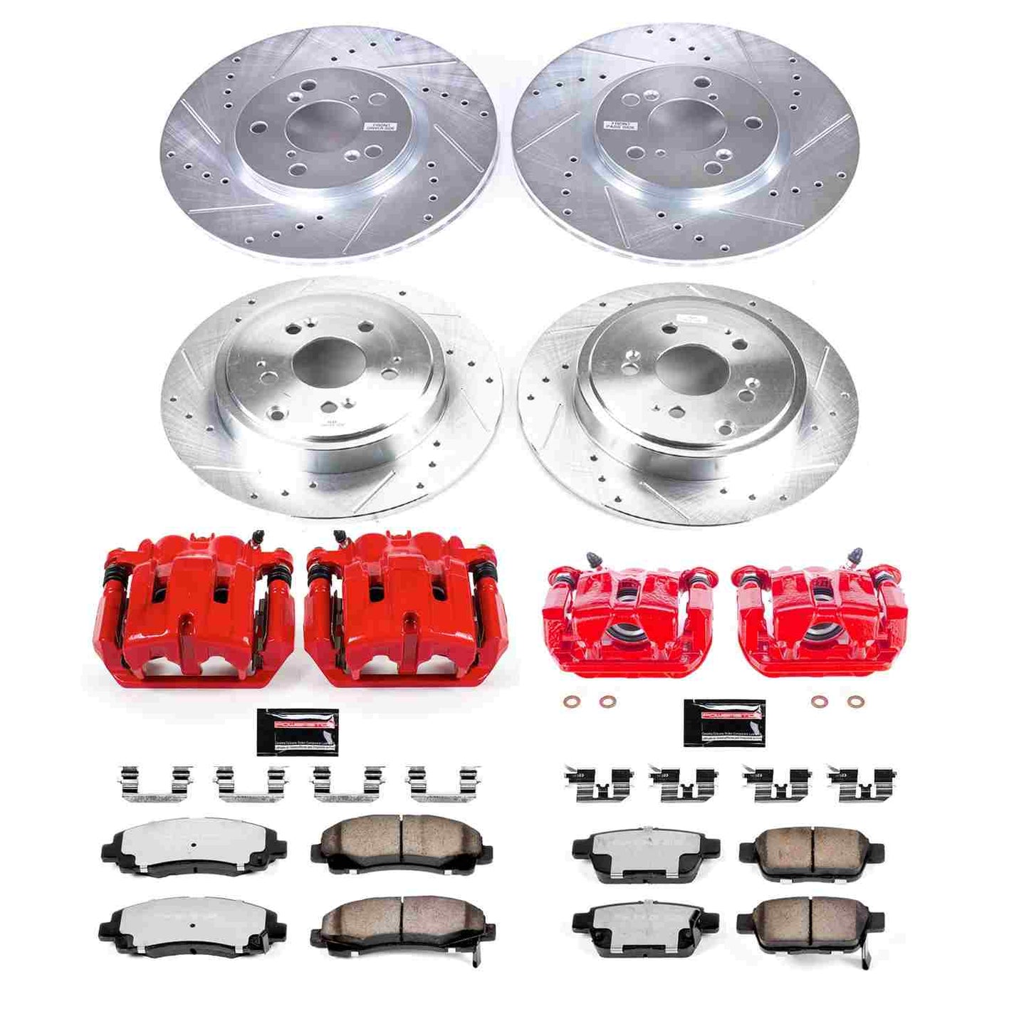 PowerStop Power Stop 11-06 Honda Ridgeline Z36 Truck and Tow Kit w/ Calipers - Front and Rear KC2430-36