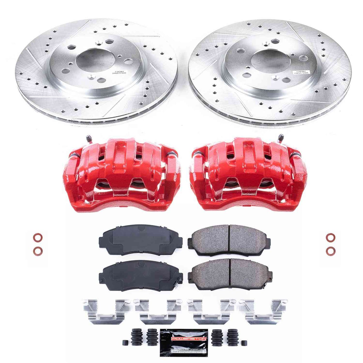 PowerStop Power Stop 05-10 Honda Odyssey Z23 Evolution Kit w/ Calipers - Front KC2435