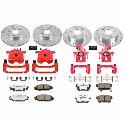 PowerStop Power Stop 02-06 Acura RSX Z26 Street Kit w/ Calipers - Front and Rear KC2441-26