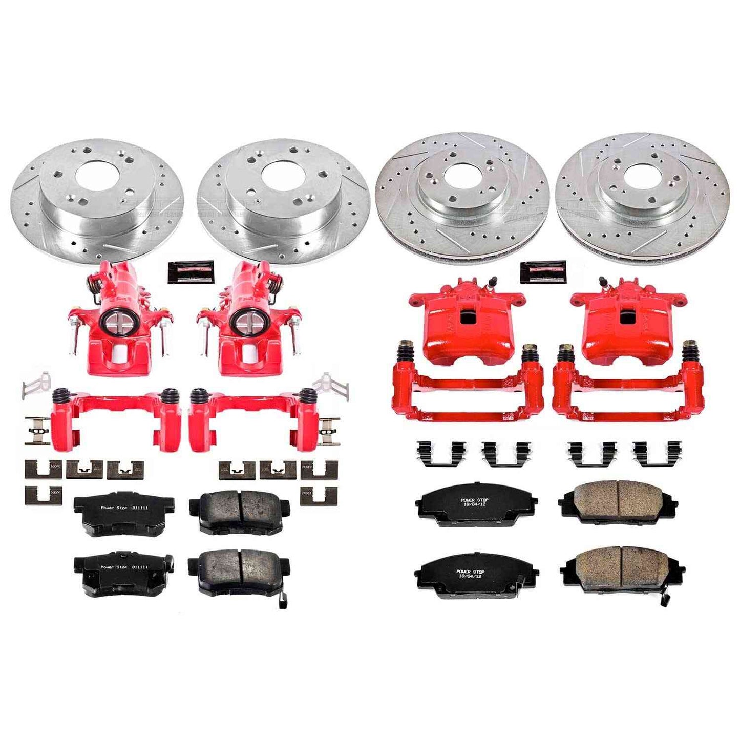 PowerStop Power Stop 02-06 Acura RSX Z23 Evolution Kit w/ Calipers - Front and Rear KC2441