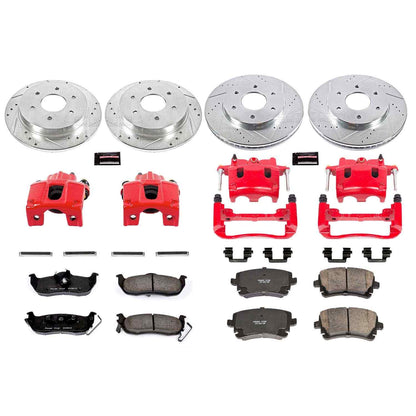 PowerStop Power Stop 2005 Nissan Armada Z23 Evolution Kit w/ Calipers - Front and Rear KC2443