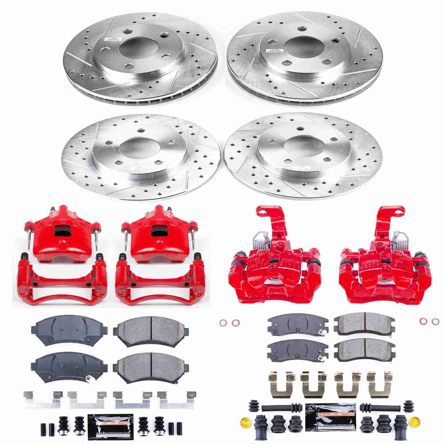 PowerStop Power Stop 00-05 Buick LeSabre Z23 Evolution Kit w/ Calipers - Front and Rear KC2556