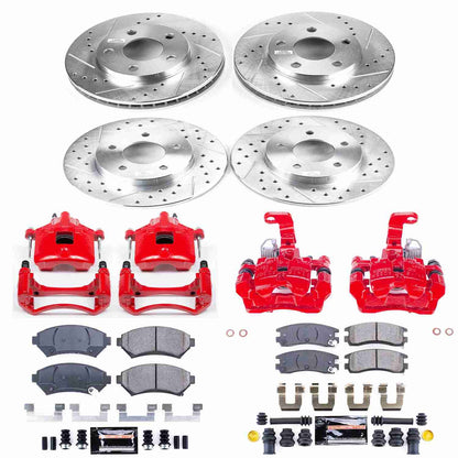 PowerStop Power Stop 00-05 Buick LeSabre Z23 Evolution Kit w/ Calipers - Front and Rear KC2556