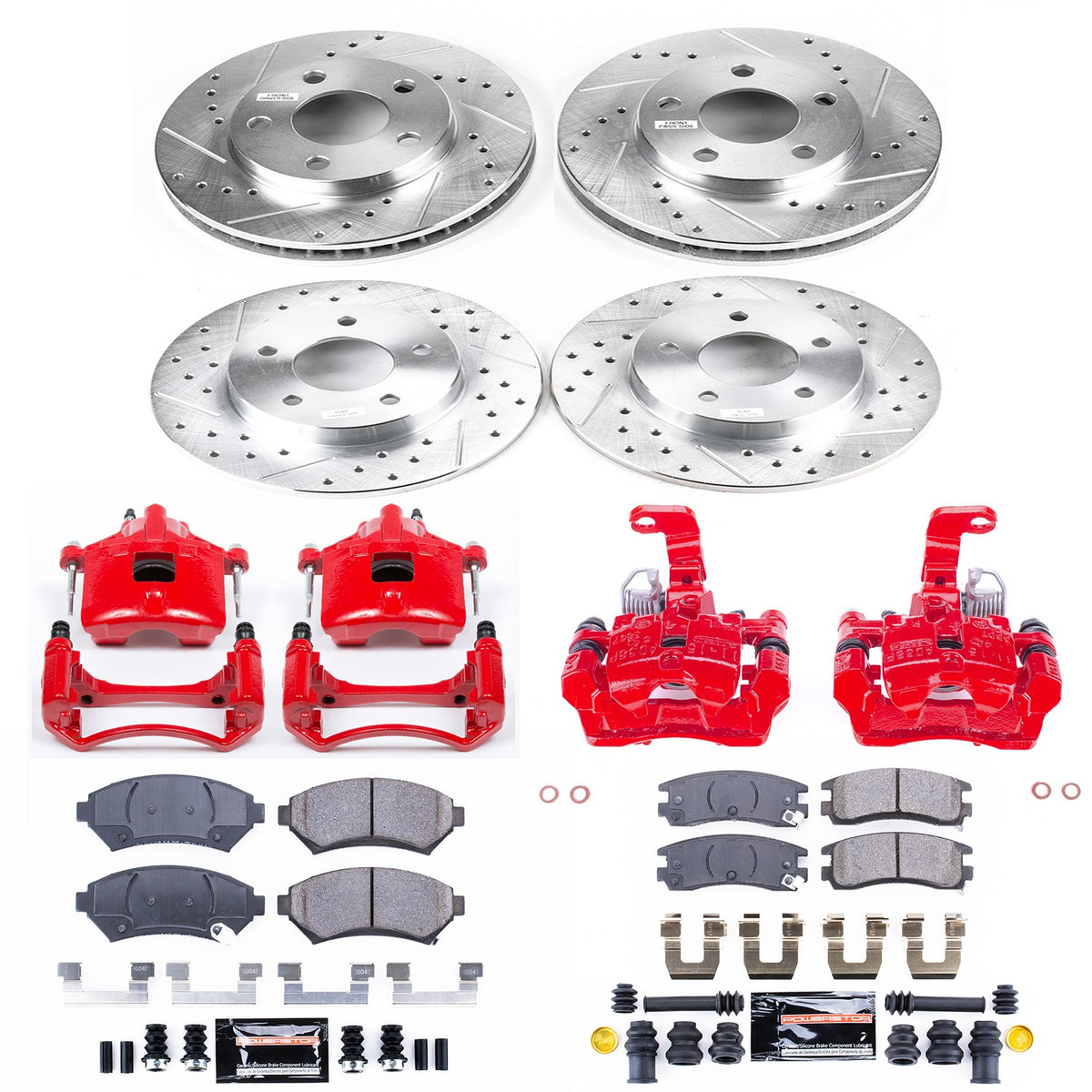 PowerStop Power Stop 00-05 Buick LeSabre Z23 Evolution Kit w/ Calipers - Front and Rear KC2556